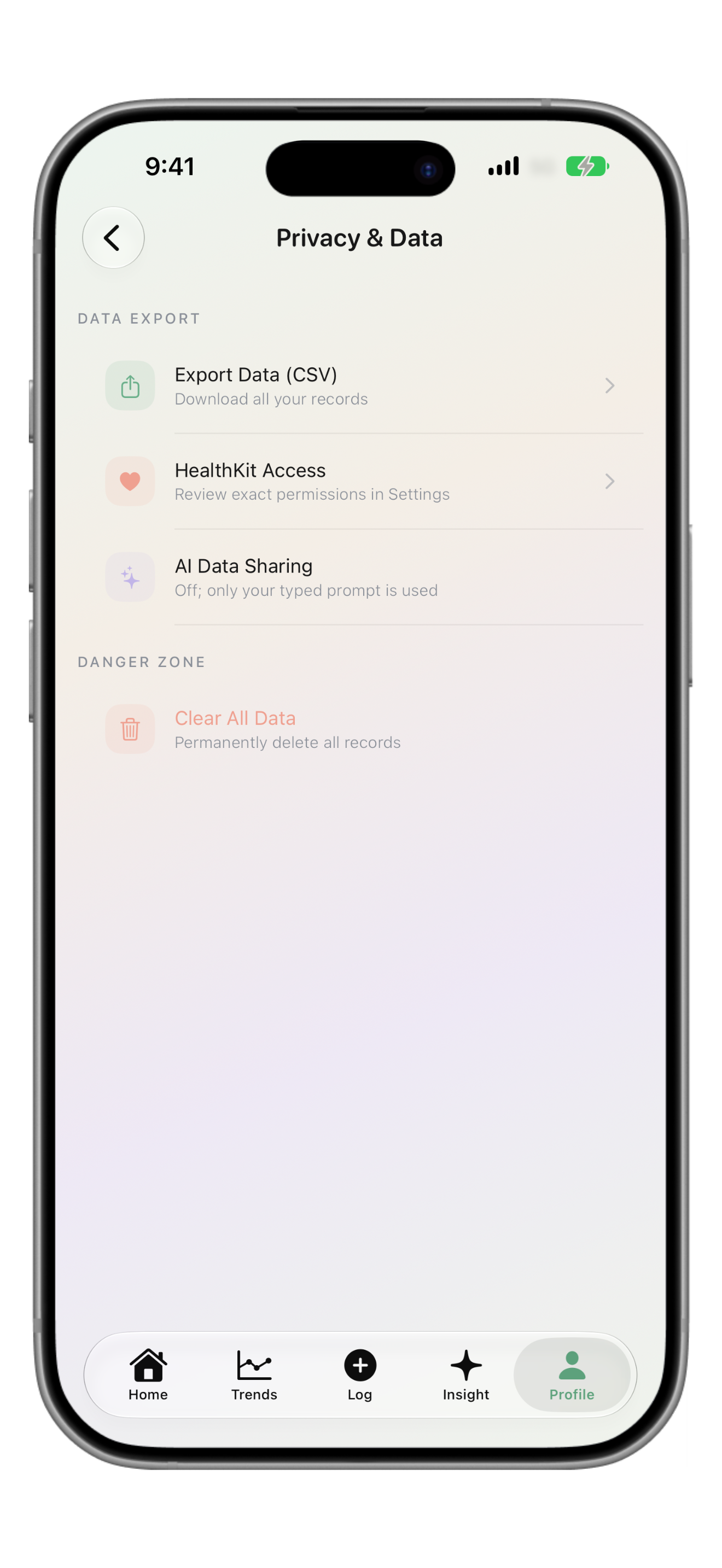 Grack privacy and export controls